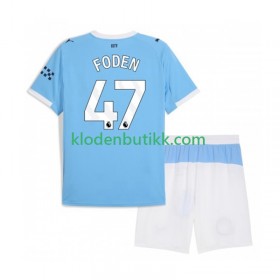 Manchester City Phil Foden 47 Barn Hjemme Fotballdrakt 2025/26 Kortermet